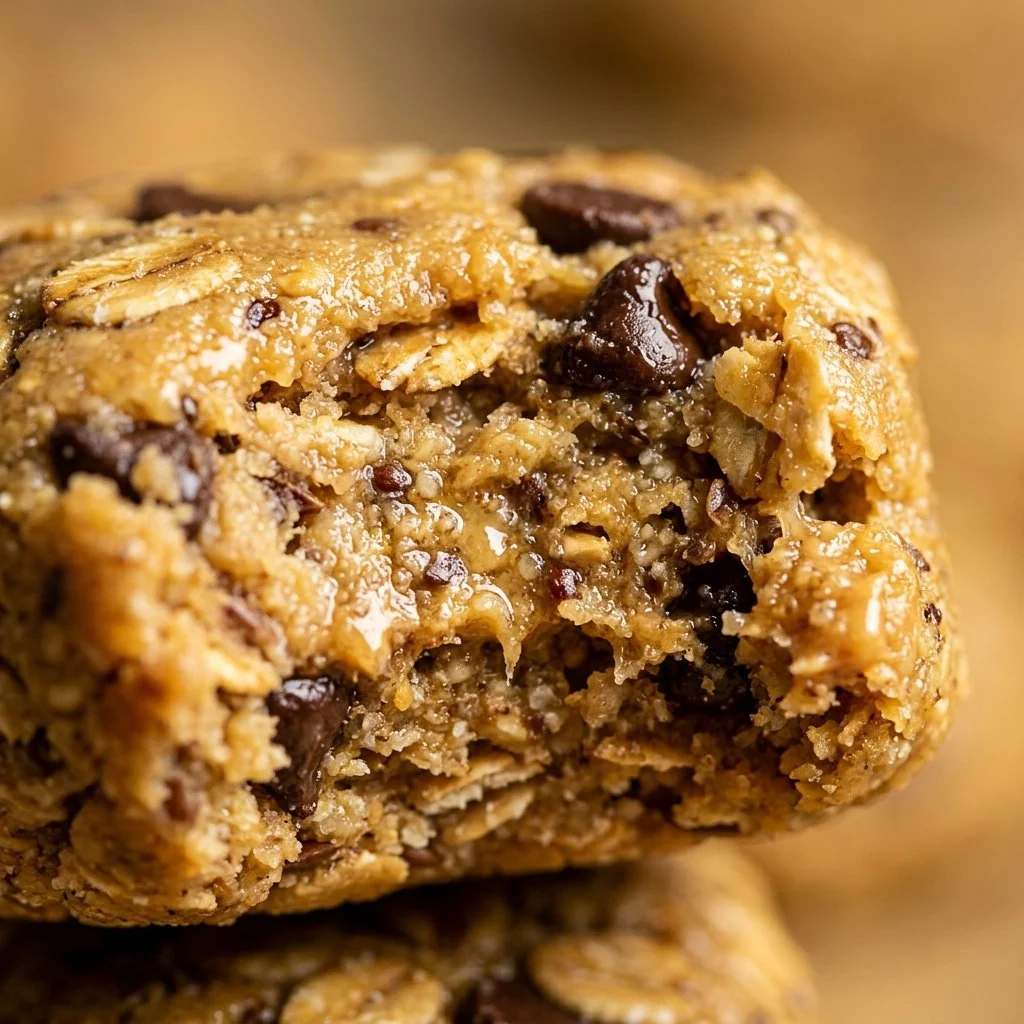 Protein-packed cookie dough in a bowl with chocolate chips and nuts