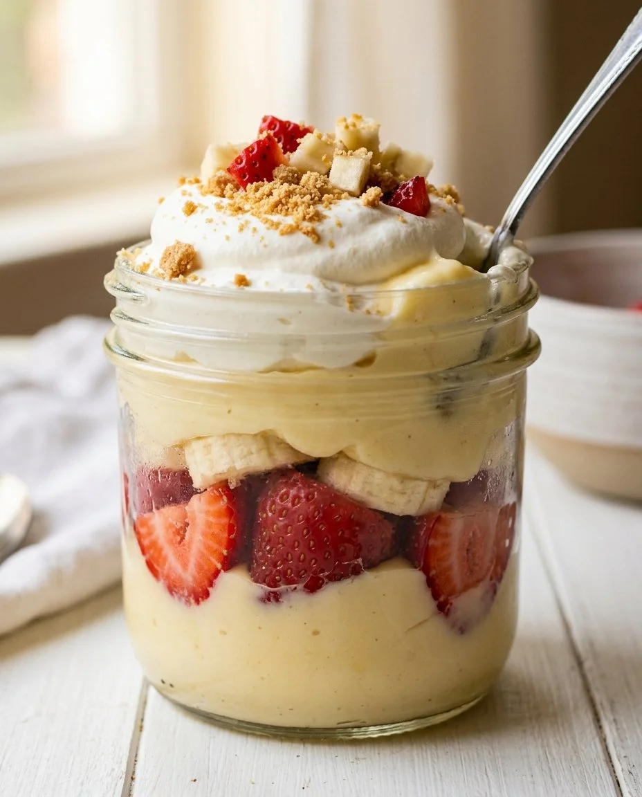 Strawberry Banana Pudding Cups