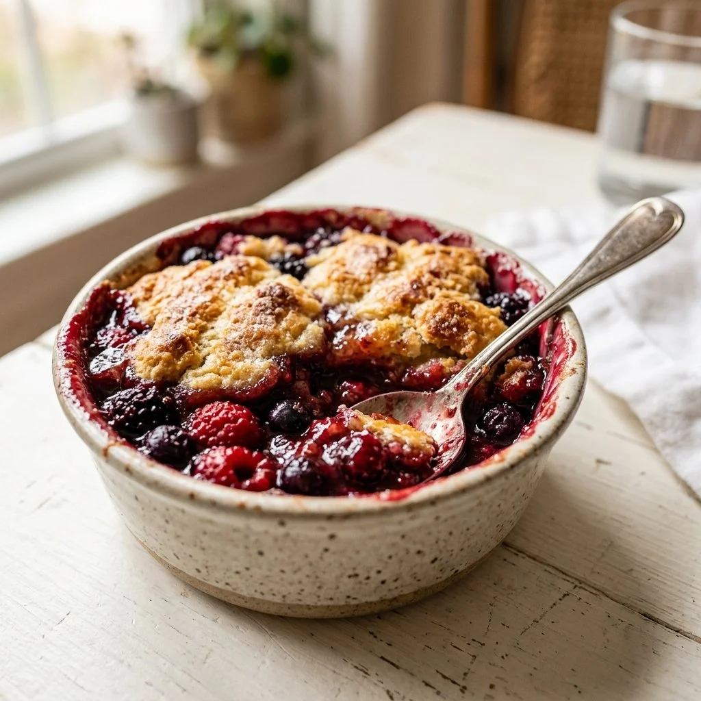 Two-Ingredient Berry Cobbler Recipe