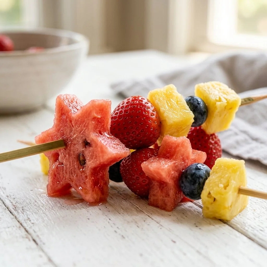 Watermelon Cake Skewers: Fruit Kabobs