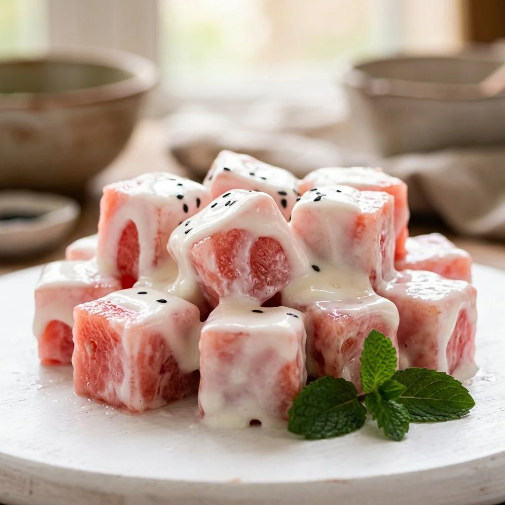 Watermelon Frozen Yogurt Bites