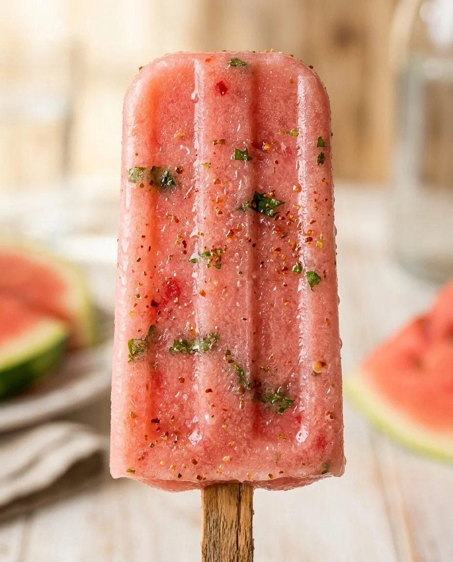 Watermelon Popsicles with Tajin Rim